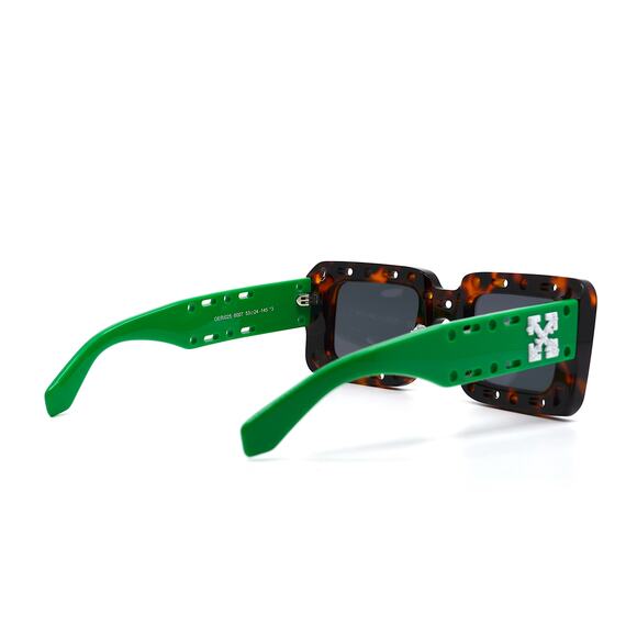 OFF-WHITE 0ER1025 HAVANA GREEN GREY WOMEN'S AUTHENTIC SUNGLASSES - Picture 8 of 12